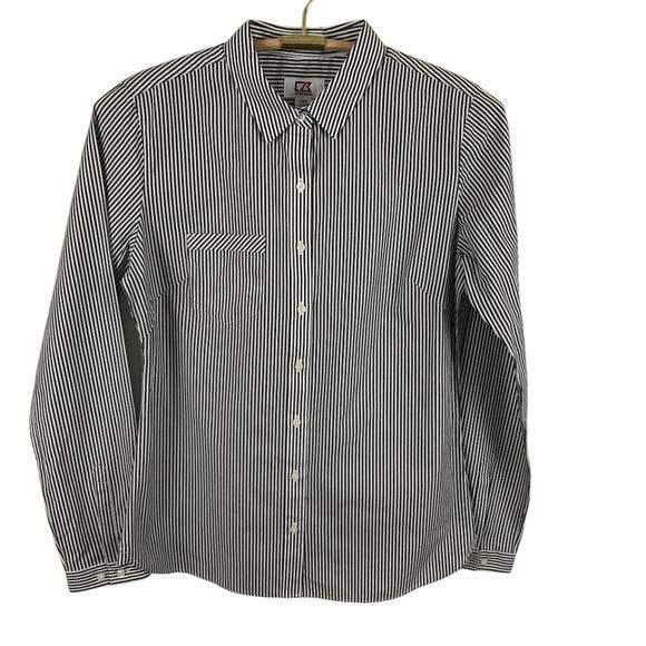 Cutter & Buck Stripe Blouse SZ Medium - Picture 1 of 10
